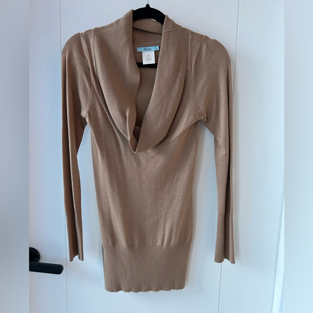 Marciano Tan Cowl Neck Sweater